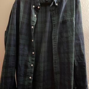 Classic Green and Black Plaid Shirt